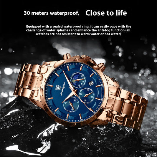 Men’s Waterproof Multifunction Quartz Sports Watch